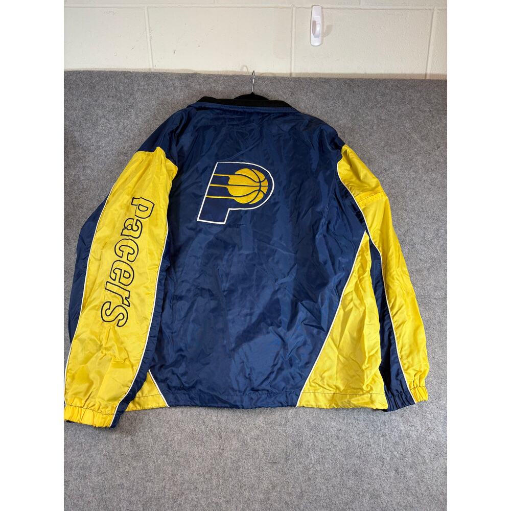 VTG 90s G-III Indiana Pacers Windbreaker Jacket Mens Blue Yellow NBA Sports XL